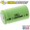 Exell Battery 1/2AA 1.2V  Rechargeable Flat Top Battery  for DIY, FRS, Keypads, Alarms EBC-505-0 - alternate 2